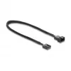 Przedłużacz wentylatora Delock PWM męski-żeński 4-pin z oplotem 30 cm czarny