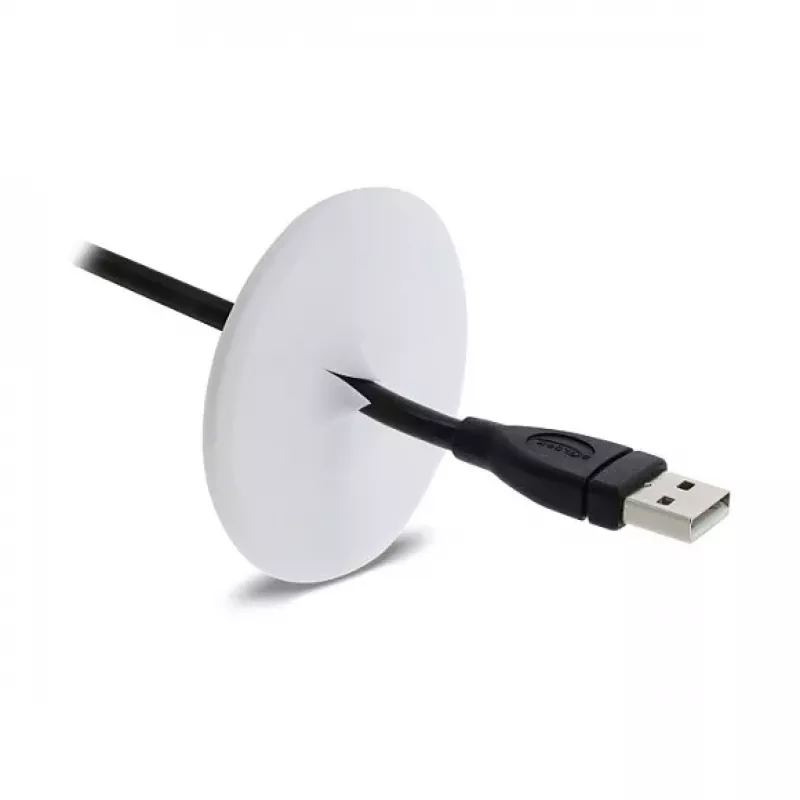 Delock Silicone Cable Grommet Round Ø 65 mm for Wall / Table Mounting White