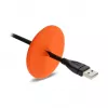 Delock Silicone Cable Feed-through Round Ø 65 mm Wall Mount / Table Mount White / Orange