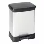 CURVER Deco Bin 30L Pedal Waste Bin Metallic Silver