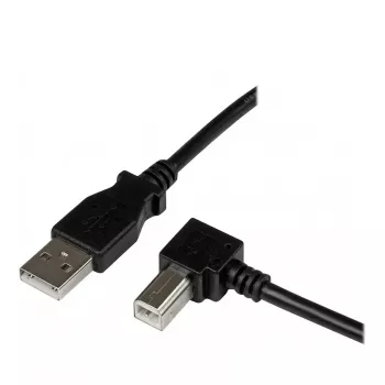 EFB Premium USB 2.0 Kabel A - Kątowy B Męski do Męskiego 1.0m Czarny