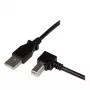 EFB Premium USB 2.0 Kabel A - Kątowy B Męski do Męskiego 1.0m Czarny
