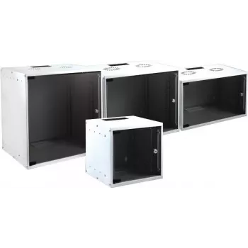 EFB Elektronik 19 inch 15U Wall Mount Network Cabinet Basic, Depth 600 mm, Single-Section, Flat Pack, RAL 9010 (Pure White)