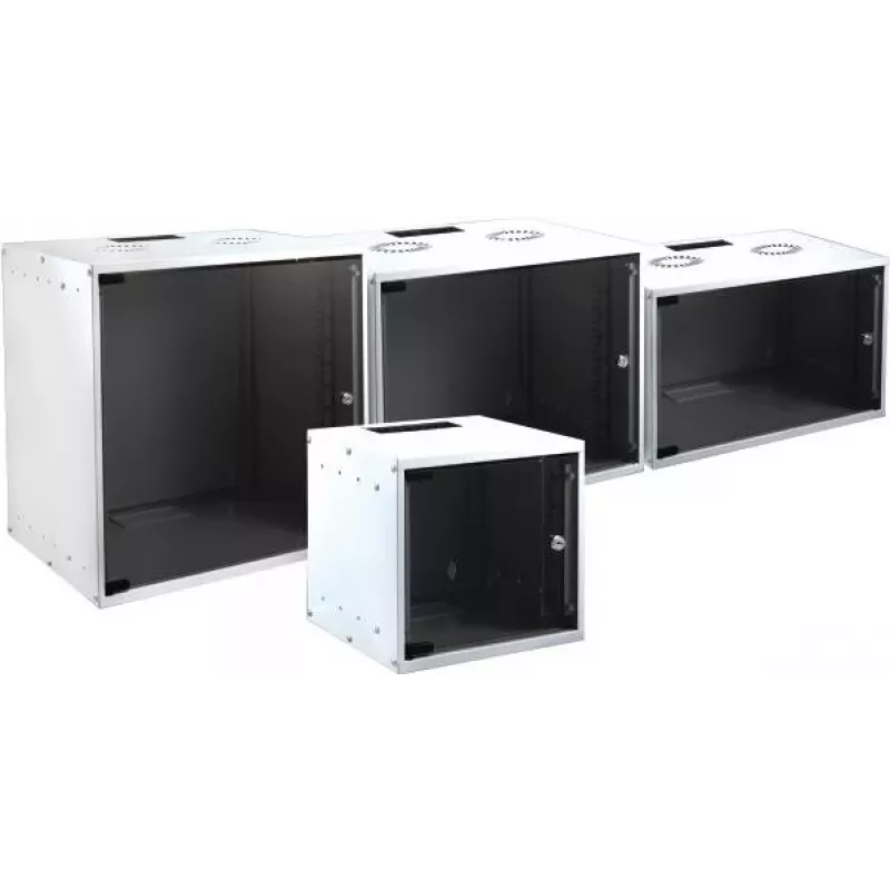 EFB Elektronik 19 inch 15U Wall Mount Network Cabinet Basic, Depth 600 mm, Single-Section, Flat Pack, RAL 9010 (Pure White)