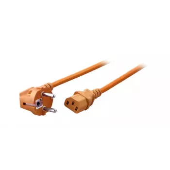 EFB Elektronik Mains Power Cable CEE 7/7 Schuko 90° to IEC C13 180°, Orange, 1.8 m, 3 x 0.75 mm²