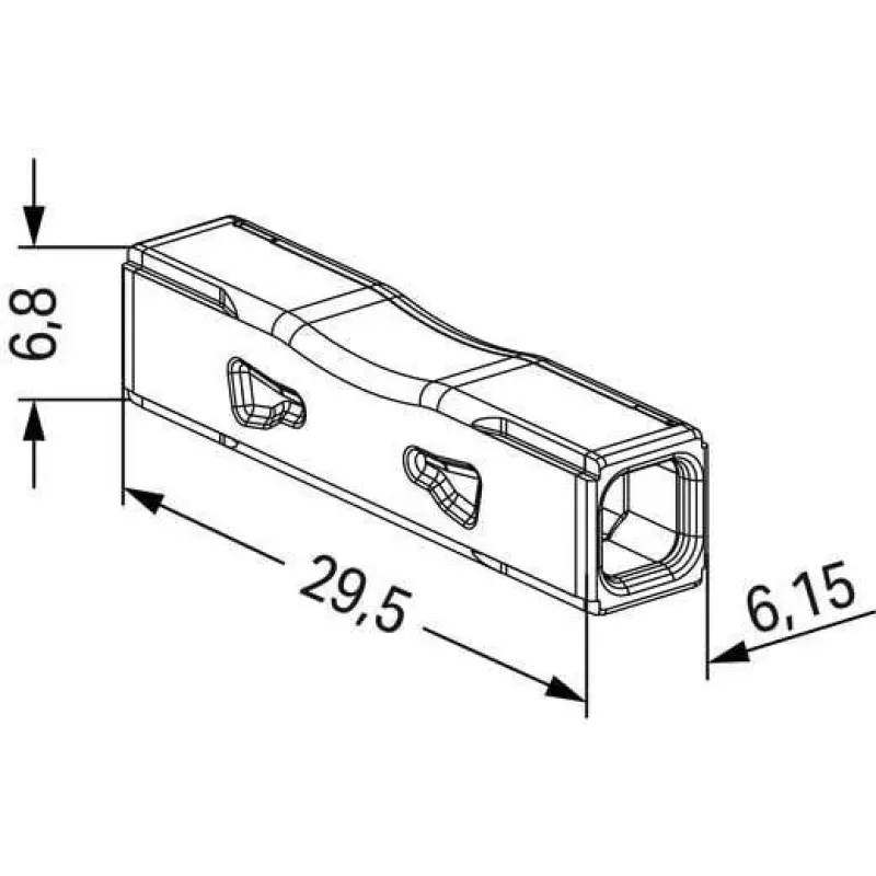 WAGO Through Connector dla 2773-2401, Push-in, maks. 4 mm², 2 przewody