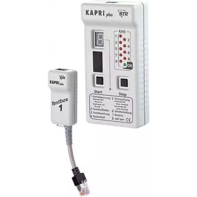 METZ CONNECT KAPRI Plus Tester kabli i połączeń z Testbox 1 - Tester sieciowy i ISDN (130670-E)
