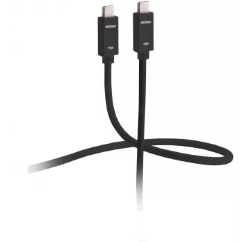 ShiverPeaks Flexline FL31-77155 Thunderbolt 4 Cable - USB-C Męski do USB-C Męski - 1,5 m - Czarny - Pozłacany - 40 Gbit/s