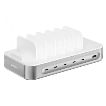 4smarts Team 100W 5xUSB-C Stacja Ładowania z 6 Kablami Srebrny