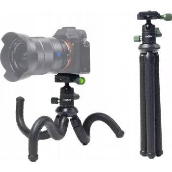 C-ROPE Creatorpod Elastyczny Statyw z Głowicą Kulową 360° 30cm Czarny (CRP-CPD-BLK)