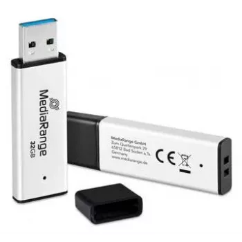 MEDIARANGE MR1900 USB 3.2 32 GB Pamięć Flash USB 3.2 Gen 1 Czarny Bezskuwkowy Wysuwany