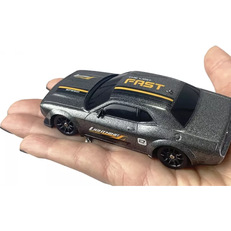 Amewi Drift Sport Muscle Car z Żyroskopem 4WD 1:43 RTR Szary 6+ (21137)