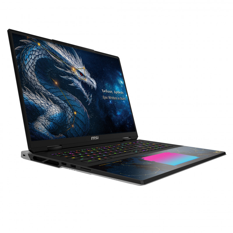 Laptop gamingowy MSI Titan 18 HX Dragon Edition Draco Epic A2WJ-1064FR, 18 cali UHD+ Mini LED 240Hz, Intel Core Ultra 9 290HX Plus, 96GB DDR5, 4TB SSD, GeForce RTX 5090 24GB, Windows 11 Pro, francuska klawiatura AZERTY