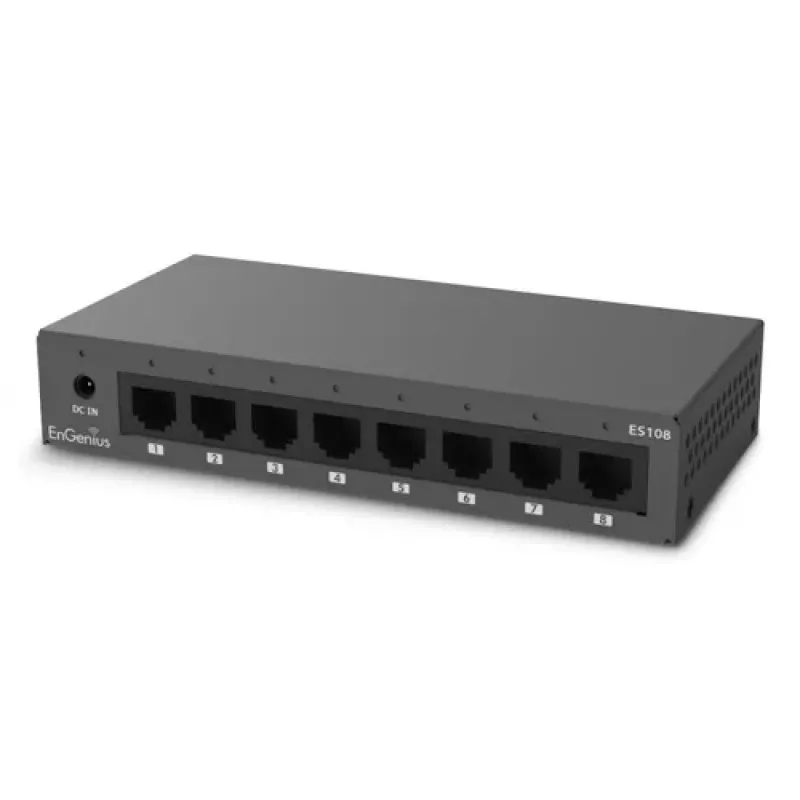 EnGenius ES108 Niezarządzalny przełącznik Gigabit 8-portowy
