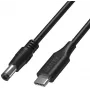 UNITEK 65W USB-C na DC 5.5mm Przewód zasilający do laptopa 1.5m Czarny