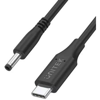 Przewód zasilający UNITEK USB-C na DC do Lenovo 65W, 1,5m, czarny