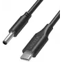 UNITEK Dell Laptop Power Cable 65W USB-C to DC 4.5mm - 1.8m Czarny