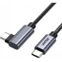 UNITEK Kabel USB-C 90° Kątowy PD 100W 2m Czarny