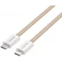 UNITEK Magnetycznie zwijany, pleciony kabel USB-C na USB-C 100W PD 1m Beżowy