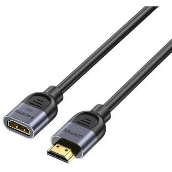 UNITEK HDMI 2.1 Extension Cable 0.5m Male to Female 8K Black