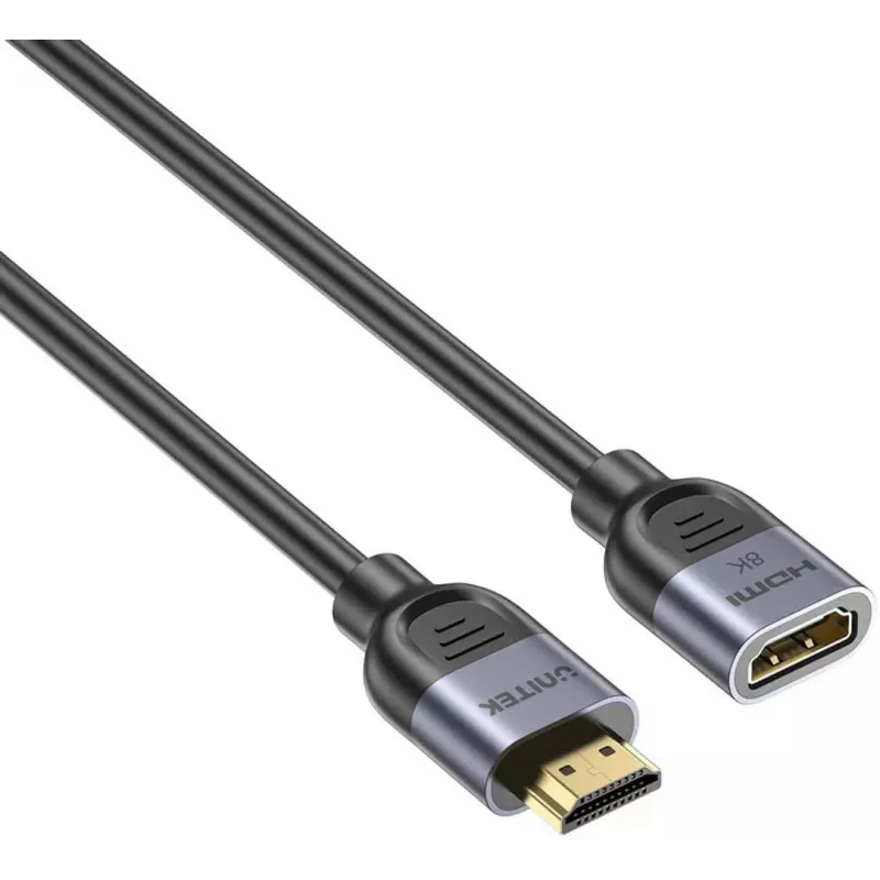 UNITEK HDMI Extension Cable 1m, HDMI 2.1, 8K@60Hz, 48Gbps, Black