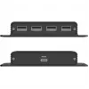 UNITEK USB-C na 4x USB-A Extender przez Ethernet, do 150m, 480Mbps, Czarny