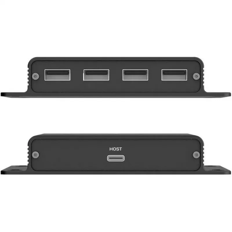 UNITEK USB-C na 4x USB-A Extender przez Ethernet, do 150m, 480Mbps, Czarny