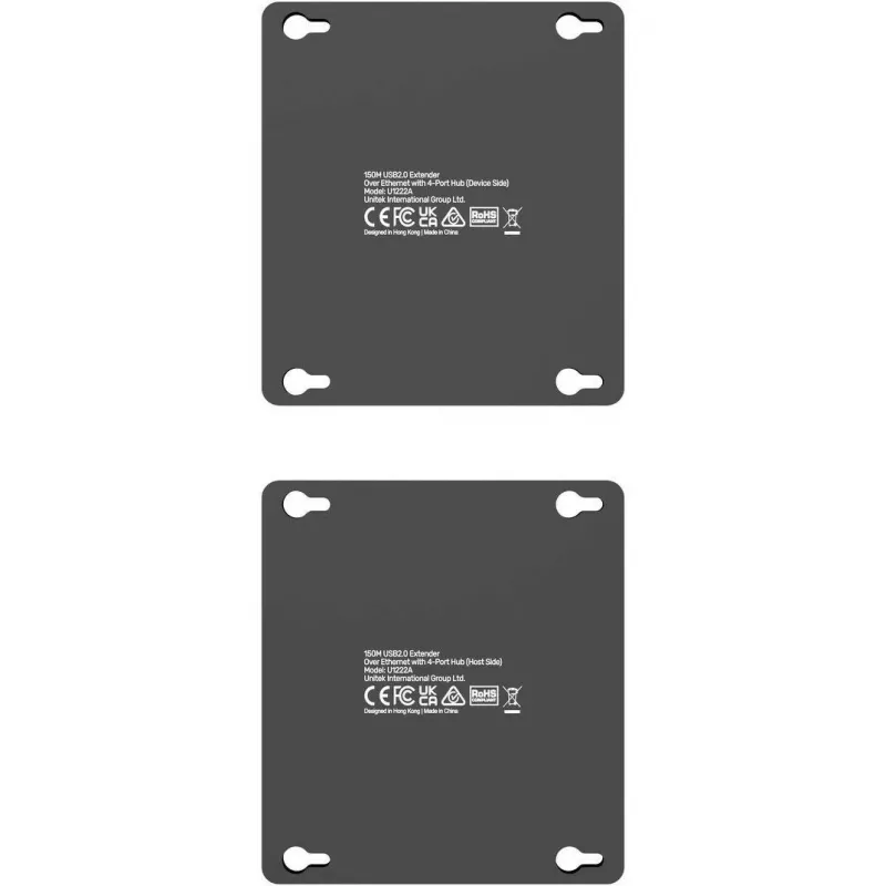 UNITEK USB-C na 4x USB-A Extender przez Ethernet, do 150m, 480Mbps, Czarny