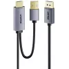 UNITEK HDMI na DisplayPort 4K Kabel z zasilaniem USB-A, 1,8 m, czarny