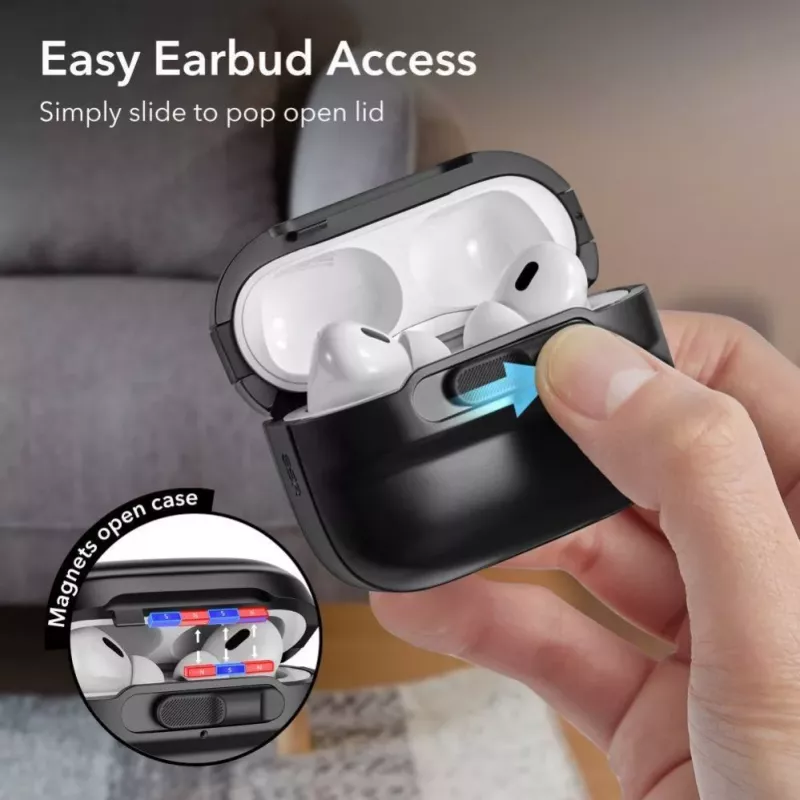 ESR Pulse HaloLock MagSafe Case do Apple AirPods Pro 1/2, Czarny