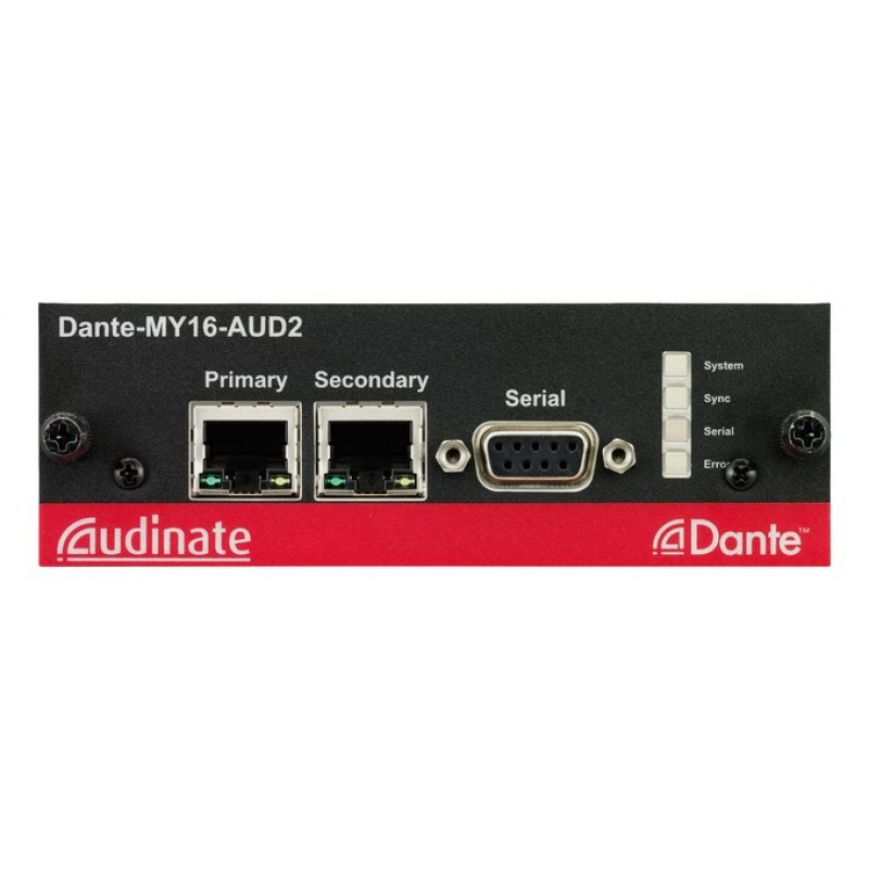 Yamaha Dante-MY16-AUD2 - Karta interfejsu Dante 16 kanałów cyfrowego wejścia/wyjścia, 2x RJ-45, 24-bit