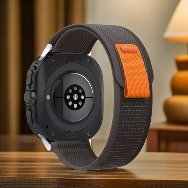Tech-Protect Nylon Strap for Samsung Galaxy Watch Ultra (47mm) - Black/Orange