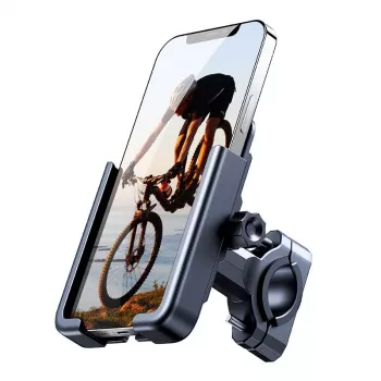 Wozinsky Metalowy Uchwyt na Telefon do Rowerów i Hulajnóg, Czarny (WBHBK3)