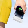 WOZINSKY WF16-YCS Mini Power Bank 5000mAh 15W USB-C z wbudowanym kablem USB-C i ładowarką Apple Watch - Biały