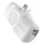 WOZINSKY WF16-YCS Mini Power Bank 5000mAh 15W USB-C z wbudowanym kablem USB-C i ładowarką Apple Watch - Biały