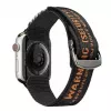 Pasek Dux Ducis (Wersja Outdoor) Nylonowy do Apple Watch Ultra, SE, Series 9, 8, 7, 6, 5, 4, 3, 2, 1 (49, 45, 44, 42 mm) Czarno-Pomarańczowy