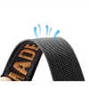 Pasek Dux Ducis (Wersja Outdoor) Nylonowy do Apple Watch Ultra, SE, Series 9, 8, 7, 6, 5, 4, 3, 2, 1 (49, 45, 44, 42 mm) Czarno-Pomarańczowy