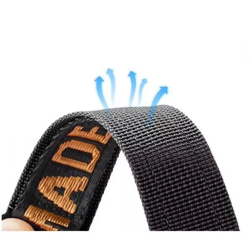 Pasek Dux Ducis (Wersja Outdoor) Nylonowy do Apple Watch Ultra, SE, Series 9, 8, 7, 6, 5, 4, 3, 2, 1 (49, 45, 44, 42 mm) Czarno-Pomarańczowy