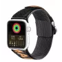Pasek Dux Ducis (Wersja Outdoor) Nylonowy do Apple Watch Ultra, SE, Series 9, 8, 7, 6, 5, 4, 3, 2, 1 (49, 45, 44, 42 mm) Czarno-Pomarańczowy