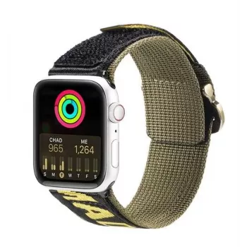 Pasek Dux Ducis (Outdoor Version) Nylon Band do Apple Watch Ultra, SE, Series 9, 8, 7, 6, 5, 4, 3, 2, 1 (49, 45, 44, 42 mm) - Żółty