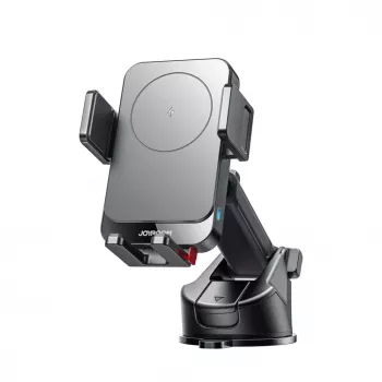 Joyroom JR-ZS241S Uchwyt samochodowy z ładowarką indukcyjną na deskę rozdzielczą - Czarny