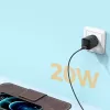JOYROOM Fast Wall Charger USB-C 20W Power Delivery Quick Charge 3.0 AFC Black (L-P202)