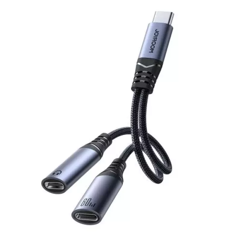Joyroom SY-C03 USB-C na 2x USB-C 2w1 Adapter DAC - Czarny