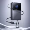 Joyroom JR-PR1 10000mAh 22.5W Power Bank z wbudowanym chowanym kablem USB-C Czarny
