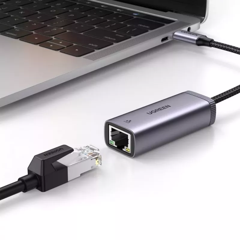 UGREEN USB-C na RJ45 Gigabit Ethernet Adapter (Szary) - 40322 CM483