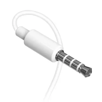 Dudao X10S Słuchawki douszne przewodowe z mikrofonem, wtyk 3,5 mm, kabel 1,2 m, biały