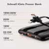 VEGER Powerbank C11 (W1170) PD QC3.0 22.5W 10000 mAh z wbudowanymi kablami USB-C i Lightning, czarny