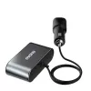 Dudao Car Charger 2x USB / 3x Cigarette Lighter Splitter Black (R1Pro black)
