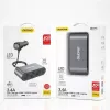 Dudao Car Charger 2x USB / 3x Cigarette Lighter Splitter Black (R1Pro black)
