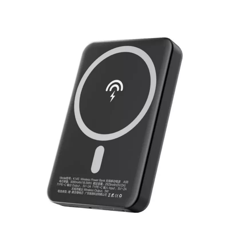 Dudao K14S Wireless Power Bank 5000mAh 10W Czarny